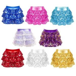 Sequins Ruffle Shorts Dancewear Stage Dance Wear Performance Wear Costume Dance Skirt - Xiamen Wellgold Industry Co., Ltd. - China