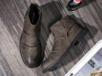 British New Style Fashion Men's Winer PU Leather Resistant Motorcycle Boot Dress Shoes Men Ankle Boots - Cangnan Hongtu Trading Co., Ltd. - China
