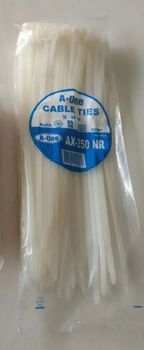 Nylon Cable Tie Mount Brand A-One Color White Length 300 mm Material Nylon Model Name AX-250 NR Packaging Type Packet Packaging Size 100 - Sri Mahalakshmi Electricals And Electronics - India
