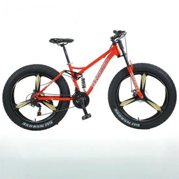 24-26" Adult Fat Bike Full Suspension Aluminum Alloy 170x28x75cm 100kg Load 7-30Speed Dual Disc Brake MOQ100 - Baoding Kunlin Industry Co., Ltd. - China