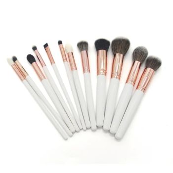 White Synthetic Hair Makeup Brushes 12PC Acrylic Professional 1Set - FUZHOU LIWANG ELECTRONIC TECHNOLOGY CO., LTD. - China