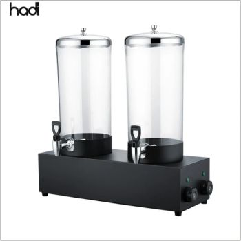 High Quality Catering Equipments Hot Tea and Coffee Water Dispenser Luxury Double Black Automatic Electric Milk Drink Juice Dispenser for Sale - GUANGZHOU HADI CATERING WARE CO., LTD - China