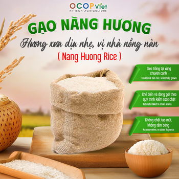 Nang Huong Rice Packaging Details PP Brand Name OCOP Viet Place of Origin - OCOP VIET COMPANY LIMITED - Vietnam