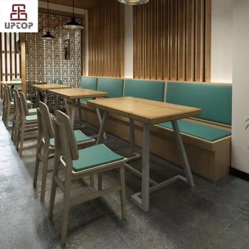 Design Wood Dining Furniture Cafe Restaurant Sets Fixed Fixed Origin China Sample Permit Style Antique Trademark UPTOP Condition - Zhongshan Uptop Furnishings Co., Ltd. - China