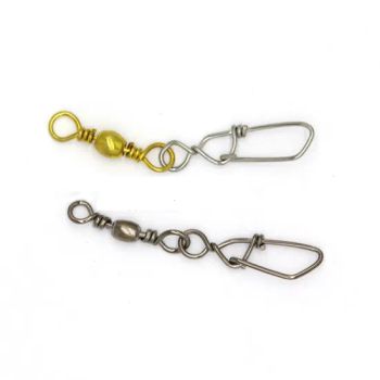 Fishing Rolling Ball Barrel Swivel with Safety Snap Connector Fishing Accessories - Henan Tenfeng Technology Co., Ltd. - China