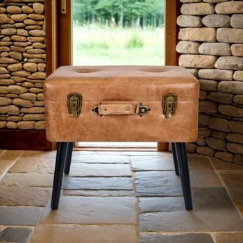Faux Leather Footrest with Storage and Leg Support for Comfort - KINGDEFUL (XIAMEN) HOME DECOR CO., LTD. - China