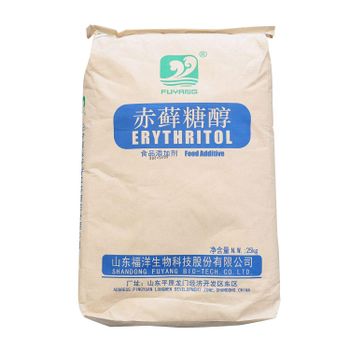 erythritol Grade Food Regulatory Status Gras Calories One-twentieth Of Sucrose Sweetness Level 60-70% Of Sucrose Natural Source Watermelons, Pears, Grapes - Shandong Fuyang Bio Tech Co Ltd - China