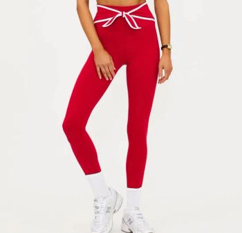 High-Waisted Yoga Leggings with Tie-Front Design for Fitness and Yoga Pants - Xiamen Green Time Trading Co., Ltd. - China