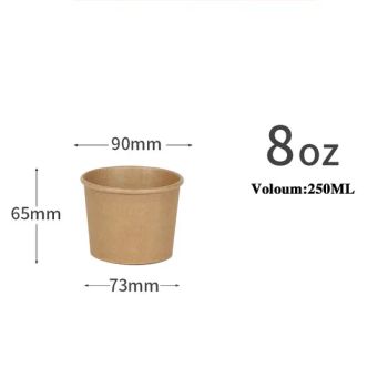 Disposable Food Containers Brown Kraft Paper Soup Bowls - FUJIAN JIRONG PACKING PRODUCTS CO., LTD. - China