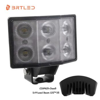 60W Truck Heavy Machine Tractor Work Lights 5inch Square LED Work Light Flood Beam Other Car Light Accessories - Brighter Led Lighting Co., Ltd. - China