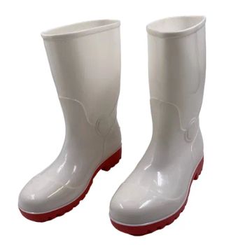 Heavy Duty PVC Waterproof White Rain Boots for Food Industry Insoles TPR Colour White Origin China Trademark J&J Gender - Guangzhou 247 International Co., Ltd. - China