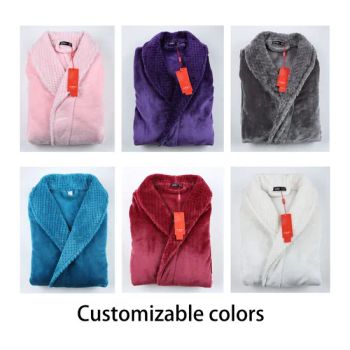 Customized Logo Super Soft Warm Couple Bath Gown Ladies Nightgowns - Hebei Baibang Xinhui Knitting Textile Sales Co., Ltd. - China