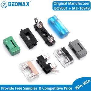 5X20 Glass Ceramic Fuse Holder for PCB Shape Square Brand Reomax Origin China Fusing Speed M Trademark REOMAX HS Code - Reomax Electronics Co., Ltd - China