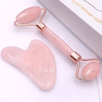 Rose Quartz Roller for Face 100% Natural Face Massager for Wrinkles - Beach Gem & Jewelry Co., Ltd. - China