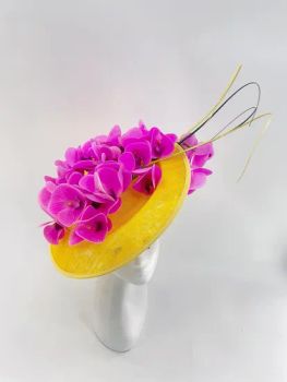 Sinamay Church Hat with Artificial Flower Trims - 5.0/5 - China