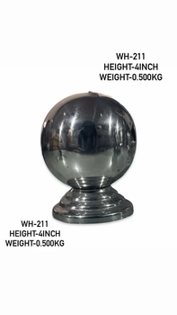 Round Stainless Steel(202,304) Balls With Base For Railings, For Railing Accessories, Size/Dimension: 4inch - Wania Handicrafts - India