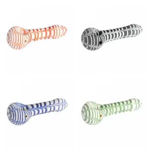 OEM Mengran Colorful Spider Web Pattern Glass Spoon Pipes Glass Smoking Tobacco Hand Pipe - Jiangsu Mengran Glass Artware Co., Ltd. - China