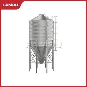 Famou Pig Husbandry Equipment 20 Feet Grain Steel Silo for Feeding System - Qingdao Famou Machinery Co., Ltd. - China