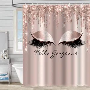 Customized Waterproof 4 PCS Set Eyelash Luxury Shower Curtains Sets - Yiwu Billion Import & Export Co., Ltd - China
