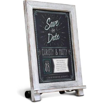 Promotional Rustic Whitewash Tabletop Memo Chalkboard Sign Hanging Magnetic Wall Home Decor - GOOD SELLER CO., LTD - China