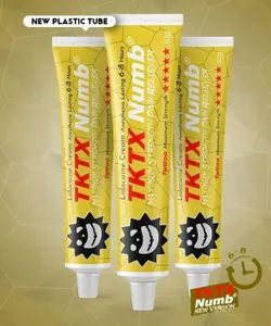 Yellow 10g Plastic Tube Tktx Tattoo Permanent Makeup Anesthesia Cream Tattoo Supply - Yiwu HuaNi Technology Co., Ltd. - China