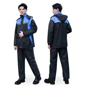 Waterproof Raincoat Suit Jacket Pants Motorcycle Riding LXL2XL3XL GrayBlackBlueGreen 18cm Pockets 20Denier Soft 8118 - Nanjing Zhengyu Rainproof Products Co., Ltd. - China