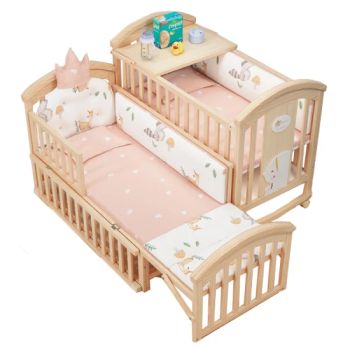 Competitive Price Wooden Modern Style Baby Crib Sleeping Kids Cribs with Wheels - Hefei Craft Child Product Co., Ltd. - China
