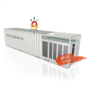 1MW Solar Systems 600kw Lithium Batteries Pack Ess Size Large Origin China Rechargeable Yes HS Code 8507600090 OEM/ODM - Rosenpv Solar Energy Co., Ltd. - China