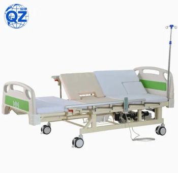Adjustable Backrest & Leg Rest Home Care Nursing Bed Manual Medical Hospital Bed with Side Rails - SHIJIAZHUANG QIAZHENG INTERNATIONAL TRADE CO., LTD - China
