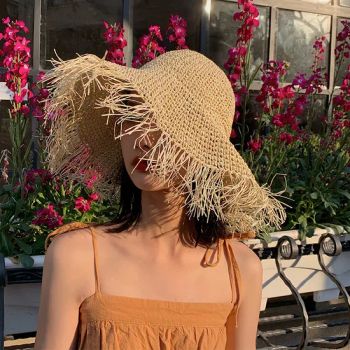 Handcrafted Large Brim Foldable Beach Sun Protection Straw Hat - Skylark Network Co., Ltd. - China