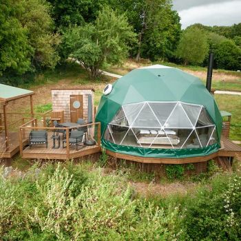 Transparent PVC Display Glamping Geodesic Dome Tent Color White Material PVC Style 1 Door HS Code 630622 Fit for - Guangzhou Yuntu Tent Technology Co., Ltd. - China