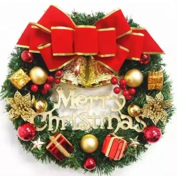 Christmas Wreaths Door Hanging Rattan Venue Layout Christmas Decorations - Skylark Network Co., Ltd. - China