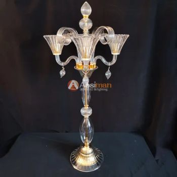 F0827-4Gd Chrome Crystal Cylinder Candle Holder W+B+G 15D Fashion 1Y - ZHONGSHAN AOSIMAN LIGHTING CO., LIMITED - China