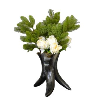 Fantastic Design buffalo horn flower vase natural craft modern design flower vase for home decorative item at low price - HADIYA NOOR HANDICRAFTS - India