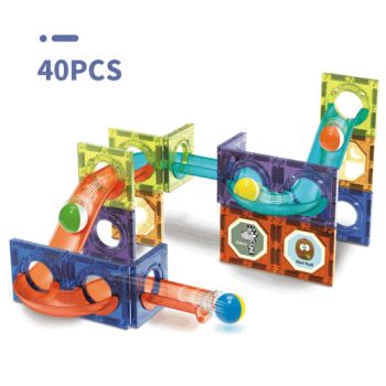 40 PCS Magnetic Roller Ball Track Toys Set 3D Educational Magnetic Tiles - Shan Tou City Yirui Toys Co., Ltd. - China