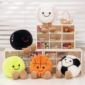 Wholesale Price Personalized Custom Design Super Soft Sports Players Balls Souvenir Doll Stuffed Basketball Football Tennis Baseba - Yiwu Superstar Creation Company - China