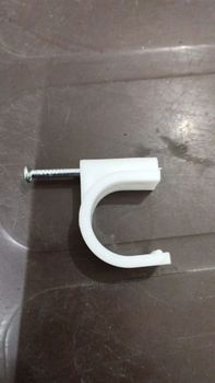 20mm Circle Cable Clip Size 20 mm Color White Diameter 20mm Clip Material Plastic Shape C Shape, Circular Material Plastic Or - Surya Enterprises - India