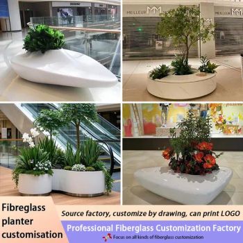 High Quality Beautiful Fiberglass Flower Pots Customizable Size Color Outdoor Garden Home Nursery Flower Planter Large Available - Dongguan Feiyue FRP Products Co., Ltd. - China