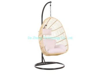 Modern Bird Nest Shape Patio Swing Hanging Chair PE Rattan Indoor Swing - De Zheng Technology Co., Ltd. - China