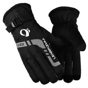Winter Cycling Gloves Thickened Plush Outdoor Waterproof Windproof Warm Gloves - Black / Grey - Colpoint Technology Limited - China