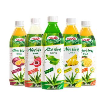 Natural Aloe Vera Juice Drinks with Aloe vera pulp 500ML PET Bottle Instruction for use Ready to drink Shelf Life 18 - 24 months - Nawon Food and Beverage Co, Ltd. - Vietnam