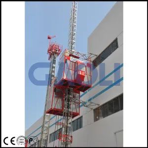 Rack and Pinion High Rise Construction Hoist / Lift Trademark Gaoli Model NO. SC200 Model Name Sc200 HS Code 84281090 Motor Power 2*11kw - GAOLI Equipments and Machinery Co., Ltd. - China