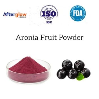 Wholesale Free Sample Food Grade Aronia Fruit Powder 99 Aronia Chokeberry Powder - Shaanxi Afterglow Bioindustry Co., Ltd - China