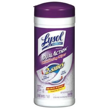 Lysol Dual Action Disinfectant Wipes, Multi-Surface Antibacterial Scrubbing Wipes, Dorm Room Essentials, Citrus Scent, 75ct (Pack of 4), Packaging May Vary - Smart Agri GmbH - Germany