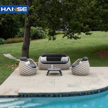 Best Selling All-Weather Patio Sets Aluminium Garden Sofas Rattan Waterproof Set Wicker Furniture Outdoor Courtyard Sofa - Foshan Hanse Industrial Co., Ltd. - China