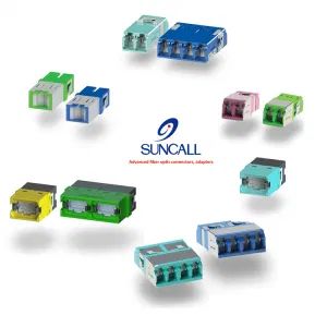 High Density Suncall FC LC Sc MPO or APC Fiber Optic Cable Connector Adapter Internal Shutter Is Slimpack Duplex Quad Coupler for Sm mm Hybrid Multi Mode - Shenzhen Earsmate Science Technology Ltd - China