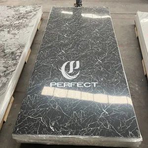 Luxury Gold Marble High Gloss Wall Panel Interior Decor - Linyi Perfect New Material Co., Ltd - China