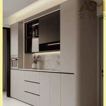 Custom Fashion Sideboard with Geometric Cutouts Wooden Cabinet Living Room Nordic Wood Sideboard - Aishiman Home Furnishings Chongqing Co., Ltd. - China