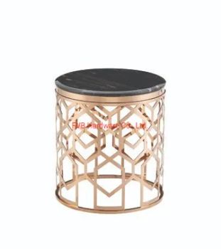 Modern Round Marble Coffee Table D540*580 Stainless Steel FVB 1Y SGS BV MOQ100 - FVB Hardware Co., Ltd. - China