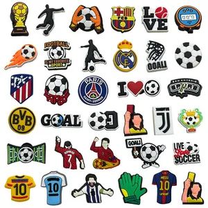 Cross-Border New Football Clog Shoe Charms, DIY Shoe Decorations, Shoe Accessories, Detachable PVC Soft Rubber Shoe Buckles - Shishi Jieli Creative Trading Co., Ltd. - China